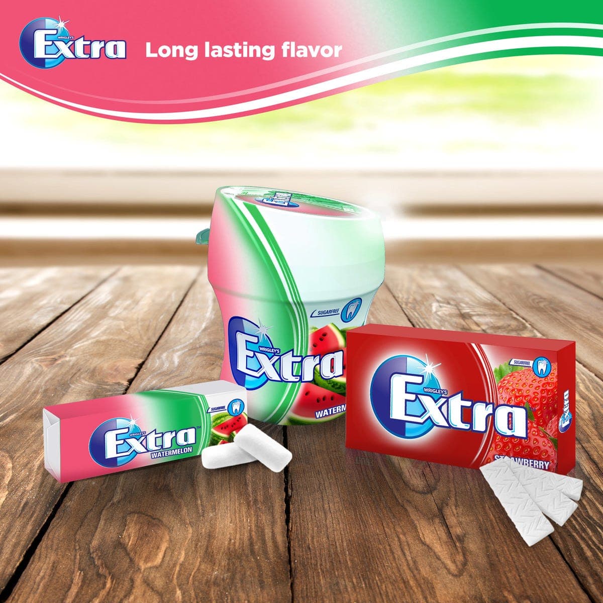 Extra Gum Bottle Sugar Free Watermelon Flavor