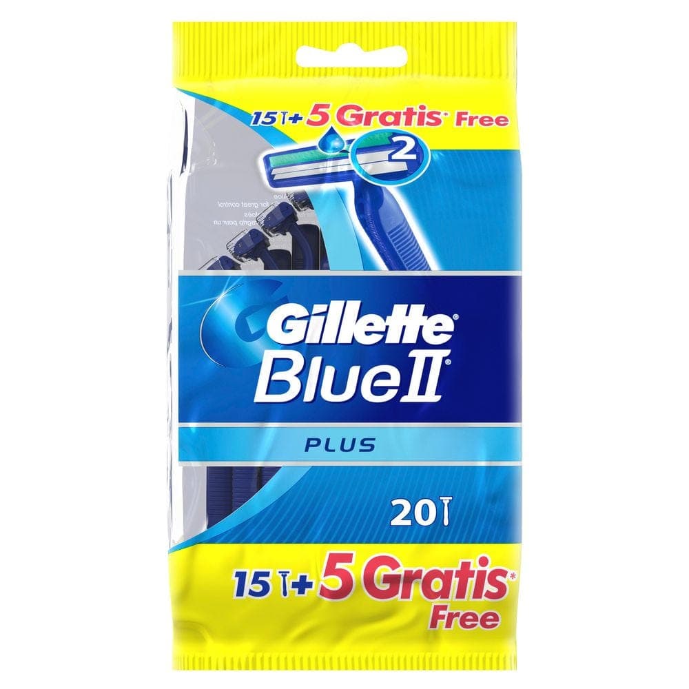 Gillette Razor Blue Ii Plus Promo 15 Pcs + 5 Pcs Free